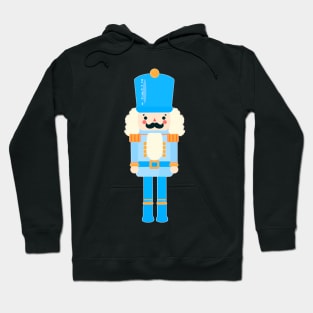 Blue nutcracker black background Hoodie